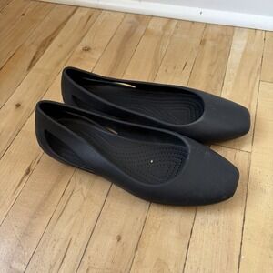 Crocs Sloane Shoes Black Slip On Comfort Casual Flats Women's Size 9 W